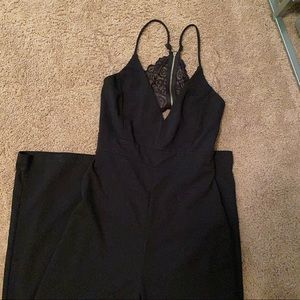 Black jumpsuit with lace back